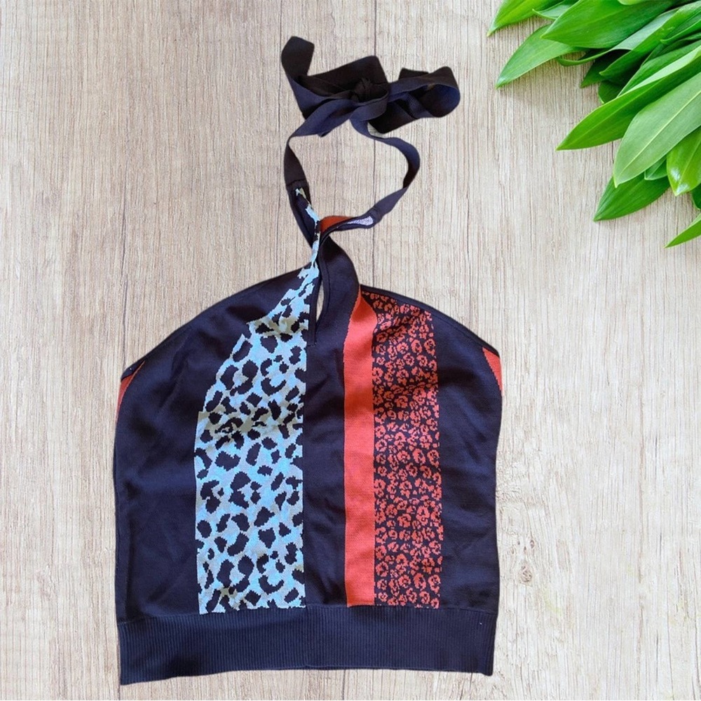 New York & Company Black and Red Tank Top